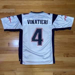 Adam Vinatieri New England Patriots Jersey Mens Vintage Reebok Medium White Away